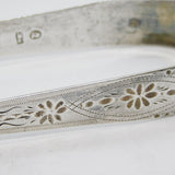George IV Sterling Silver Bright Cut Sugar Tongs Antique c1820s London