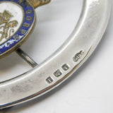 Edwardian Sterling Silver & Enamel Northampton Citizen Corps Belt Buckle Antique
