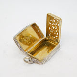 William IV Sterling Silver Lined Pattern Vinaigrette Antique 1832 Birmingham