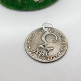 George III Sterling Silver Maundy Threepence Coin Charm Antique 1762