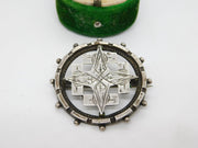 Victorian Sterling Silver Cross Form Sweetheart Brooch Antique c1900