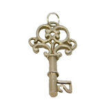 Sterling Silver 21st Birthday Key Form Charm Pendant Vintage c1970s