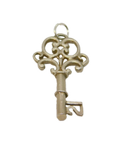 Sterling Silver 21st Birthday Key Form Charm Pendant Vintage c1970s