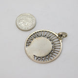 Sterling Silver French Madonna Religious Charm Pendant Vintage c1970s