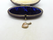 Sterling Silver and Abalone Love Heart Charm Pendant Vintage c1970