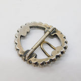 19th Century Sterling Silver & Paste Set Shoe Buckle Antique c1860s