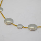 18ct White & Yellow Gold Moonscape Style Dress Bracelet Vintage c1990 Italian
