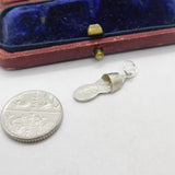 Sterling Silver Floral Flip-Flop Charm Pendant Vintage c1970