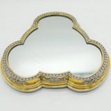Victorian Sterling Silver Gilt Mirrored Cake Stand Antique 1875 Birmingham