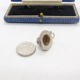 Sterling Silver Gentlemans Top Hat Charm Pendant Vintage c1970