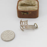 Sterling Silver Rocking Chair Charm Pendant Vintage c1970