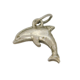 Sterling Silver Dolphin Charm Pendant Vintage c1970