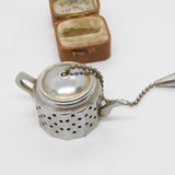 Chrome Teapot Shaped Tea Infuser Vintage c1970