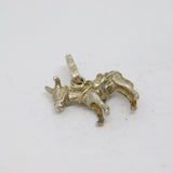 Sterling Silver Donkey Or Mule Charm Pendant Vintage c1970