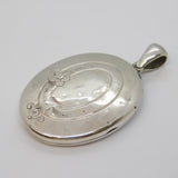 Victorian Sterling Silver Sweetheart Buckle Pattern Locket Antique c1880s