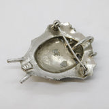 20th Century Norwegian Silver Plated & Pearl Heraldic Crest Brooch c1920s