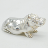 Sterling Silver Cast Miniature Hippo Figurine Ornament Vintage 1996 London