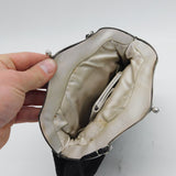 Art Deco German .800 Grade Silver & Black Fabric Evening Bag Antique c1920s