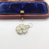 Sterling Silver Filigree Flower Charm Pendant Vintage c1970
