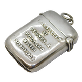 Edwardian Sterling Silver Masonic Interest Vesta Case Antique 1909 Birmingham