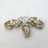 Sterling Silver See, Hear & Speak No Evil Monkey Charm Pendant Vintage c1970