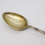Edwardian Sterling Silver Enamel Terminal Rifle Target Teaspoon Antique 1904