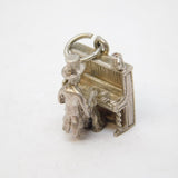 Sterling Silver Piano Player Charm Pendant Vintage c1970