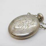 20th Century Dutch .800 Silver Miniature Chatalaine Perfume Bottle Antique 1918