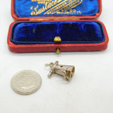 Sterling Silver Gun Turret Charm Pendant Vintage c1970