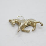 Sterling Silver Trotting Saddled Horse Charm Pendant Vintage c1970