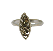 Sterling Silver Marcasite Art Deco Dress Ring Antique c1930 Size M 1/2