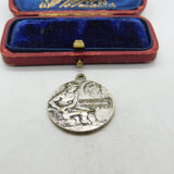 Milan "L'Esposizione Internazionale del Sempione" of 1906 Silver Plated Pendant