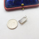 Sterling Silver Simple Abstract Ingot Charm Pendant Vintage c1970