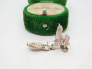 Sterling Silver Family in the Shoe Opening Charm Pendant Vintage c1970