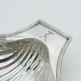 George III Sterling Silver Crested Shell Form Butter Dish Antique 1789 London