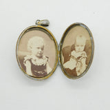 Victorian Sterling Silver Large Monogram Sweetheart Locket Pendant Antique