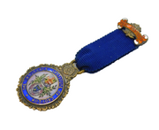 Sterling Silver & Enamel Croydon Inurance Institute Fob Vintage 1951 London