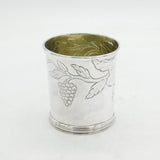 George IV Sterling Silver Floral Pattern Beaker Cup Antique 1828 London