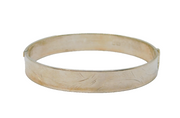 Sterling Silver Floral Pattern Hinged Bangle Hallmarked 1979 Birmingham