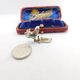 Sterling Silver Mother Hubbard Boot Charm Pendant Vintage c1970