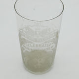 Victorian Etched Glass 'Mountain Dew' Leith Whisky Tumbler Antique c1880