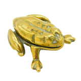 Victorian Cast Brass Novelty Frog Form Trinket or Snuff Box Antique c1860