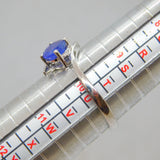 Sterling Silver Tanzanite Crossover Band Dress Ring Vintage c2000 Size T 1/2