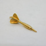 9ct Yellow Gold Darts Charm Pendant Vintage c1970s