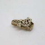 Sterling Silver Cutwork Hinged Lid Piano Charm Pendant Vintage c1970
