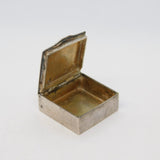 19th Century Chinese .800 Grade Silver Floral Pill Box Antique c1880s