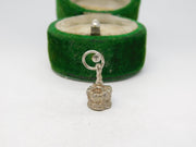 Sterling Silver Crown Charm Pendant Vintage c1970