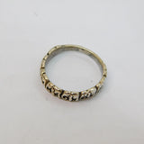 Sterling Silver Elephant Front Graduating Band Ring Vintage c1970 Size R 1/2