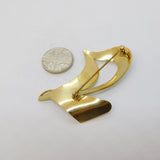 Ivar T. Holth Norwegian Sterling Silver Gilt White Enamel Floral Spray Brooch