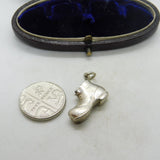 Sterling Silver Old Boot Charm Pendant Vintage c1970